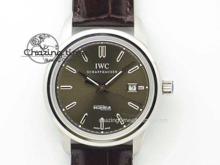 MIROTIME 0506 Vibrant Mark XVIII IW327001 SS M+F 1:1 Best Edition Black Dial on Black Leather Strap A 7055